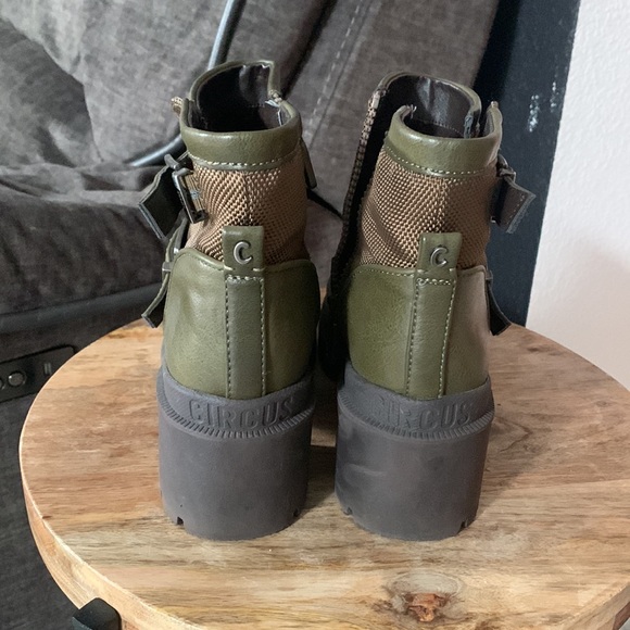 Military green midi boots - Picture 2 of 2